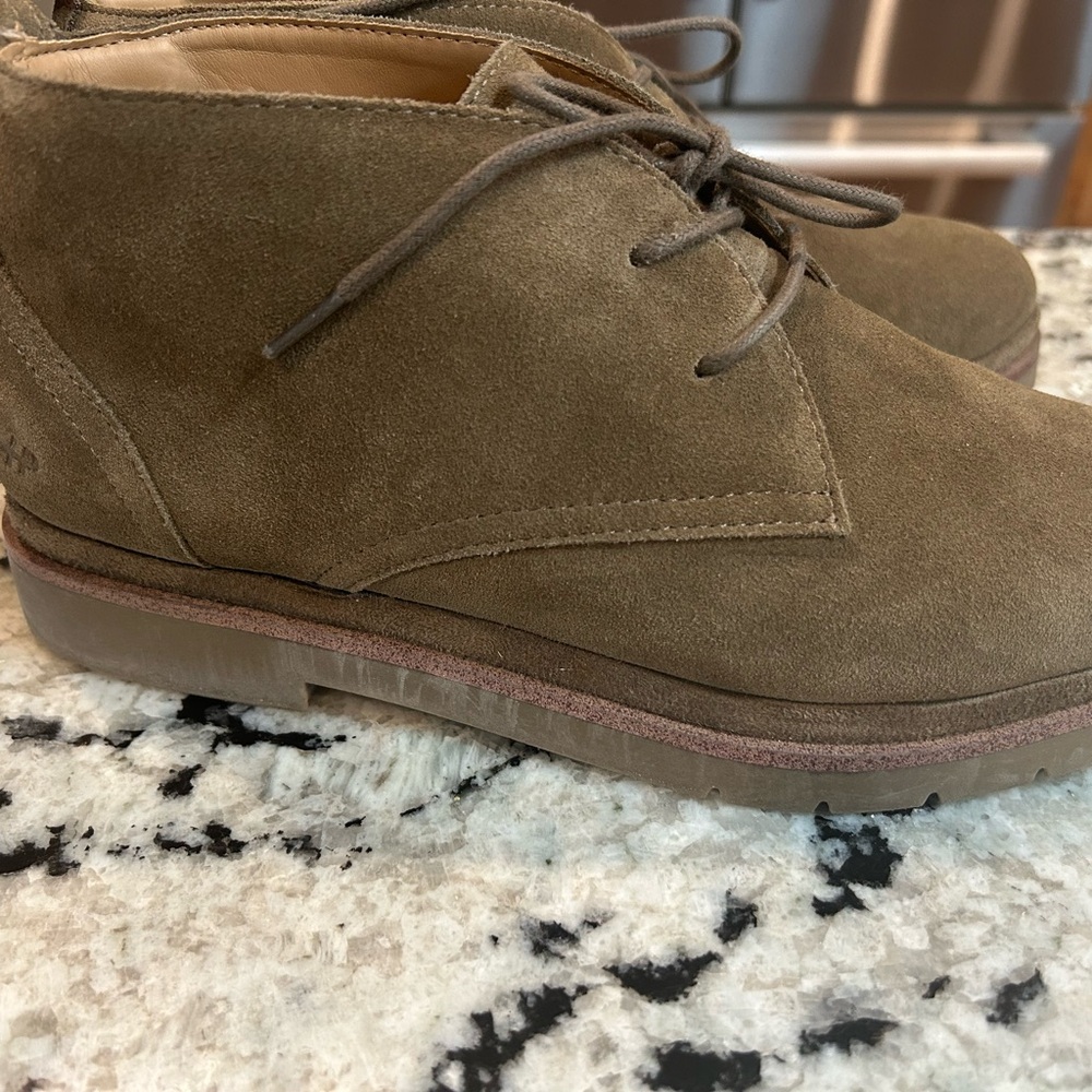 Hush Puppies Olive Suede Lace-Up Boots